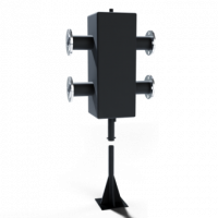 Гидравлическая стрелка (для модульных систем) Warme Z.WGR.500.FL.80 (с фланцевыми соединениями и торцевыми отводами под воздушный клапан и грязевик)