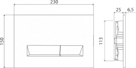 Кнопка смыва BelBagno Marmi BB010-MR-CHROME хром глянцевый