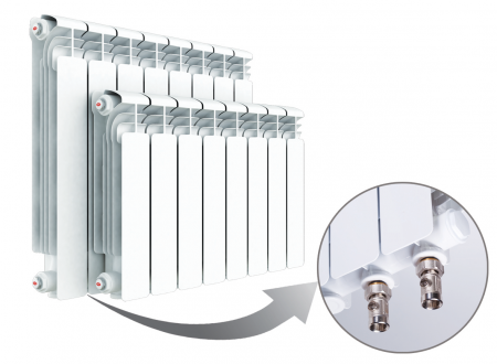 Радиатор алюминиевый секционный Rifar Alum Ventil 500 х 4 секции (подключение нижнее слева)